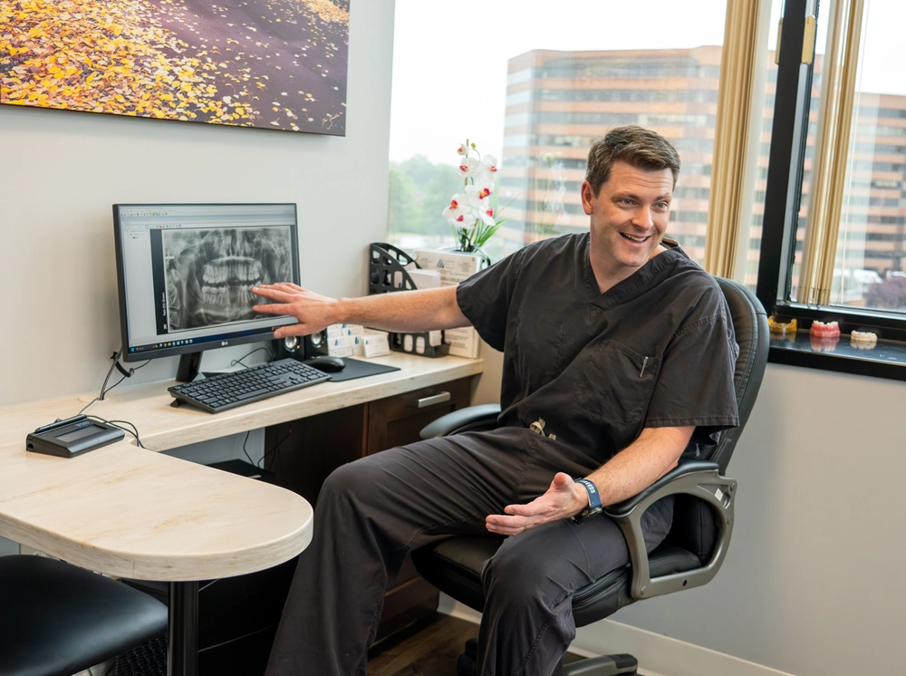 Doctor reviewing imaging at Colorado Oral Surgery